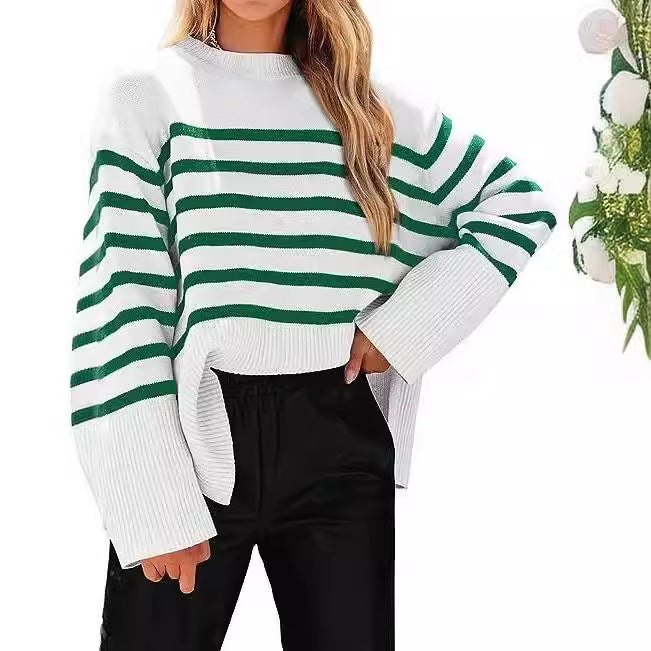 Women Striped Casual Sweater Loose Fit Lune London