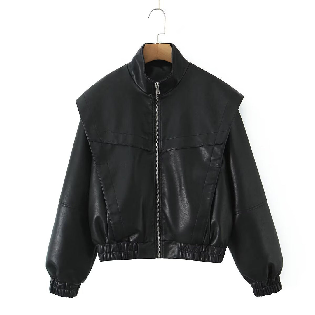 Veste de motard tendance pour femmes avec poignets élastiques Chic & Stil
