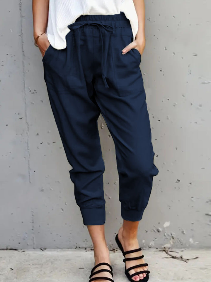 Comfortable leisure pants for women with elastic waistband Lune London