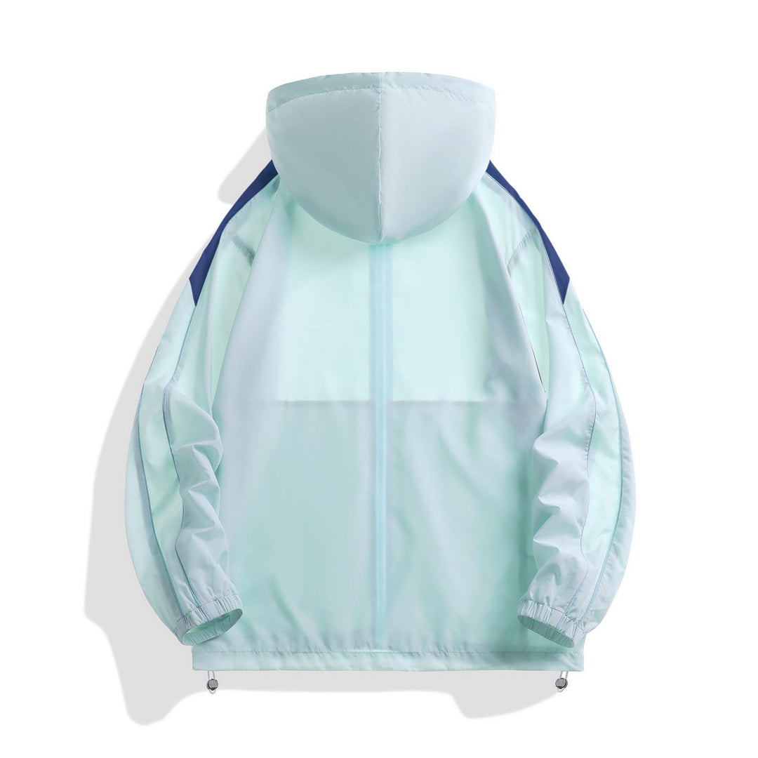 Ladies lightweight windbreaker with adjustable hood and breathable inserts Lune London