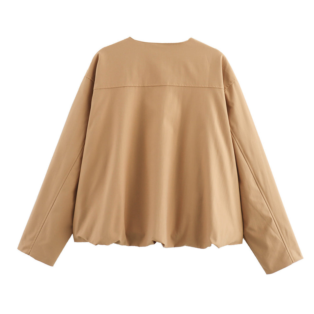 Casual quilted jacket for women with practical patch pockets and elastic waistband Lune London