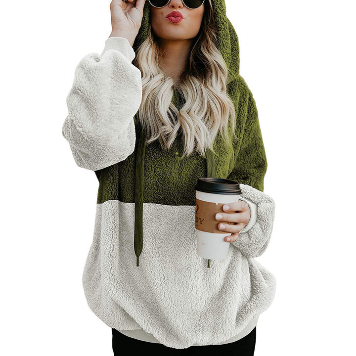 Ladies soft fleece hoodie with large pockets Lune London