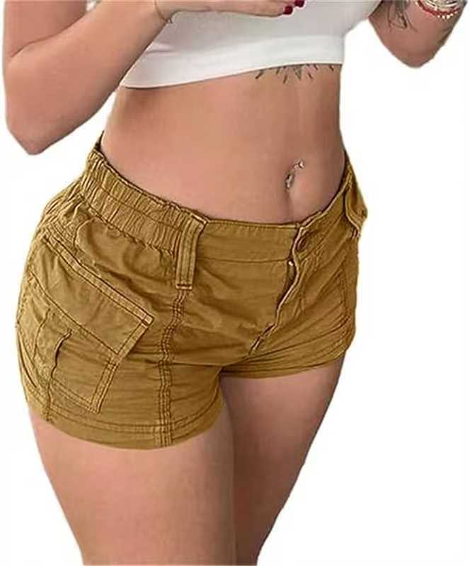 Women's comfortable cargo shorts with elastic waistband and practical pockets Lune London