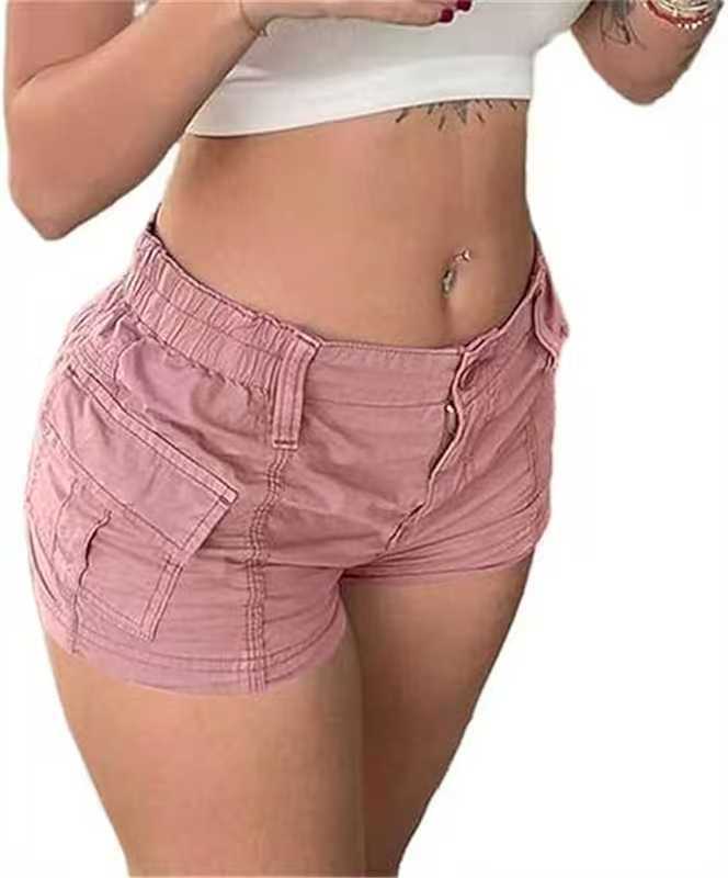 Women's comfortable cargo shorts with elastic waistband and practical pockets Lune London