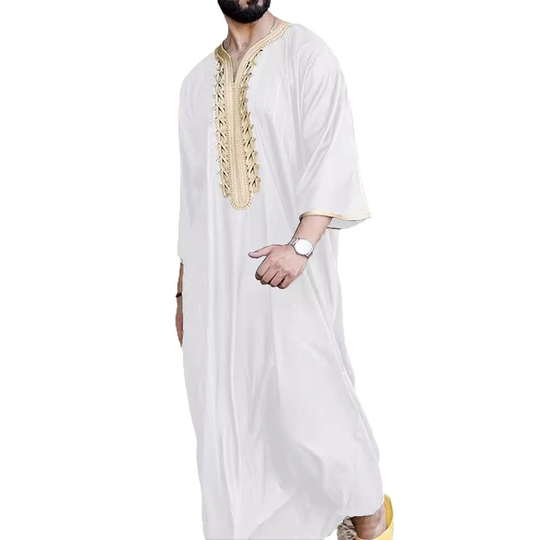 Men's traditional caftan with artistic embroidery Lune London