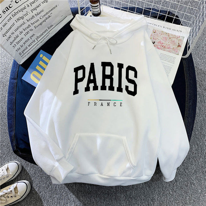 Women's hoodie with large Paris print Chic & Stil
