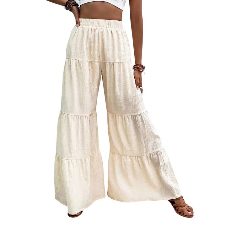 Pantalons palazzo larges pour femmes avec design en couches et ceinture élastique Chic & Stil