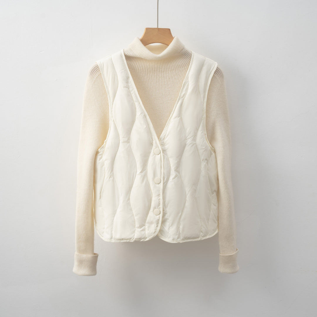 Quilted jacket for women with practical pockets and modern cut Lune London