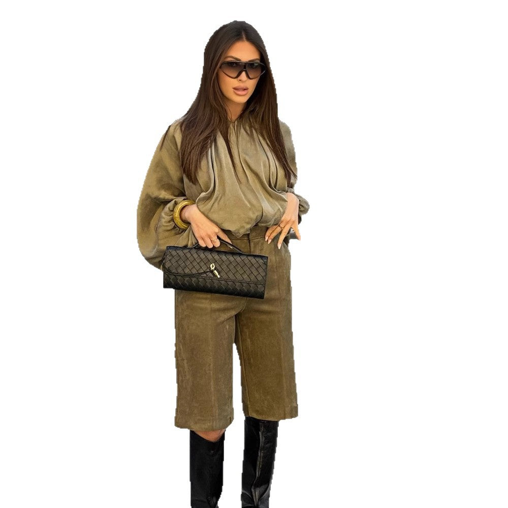 Ladies elegant and breathable blouse with ruffle details Lune London