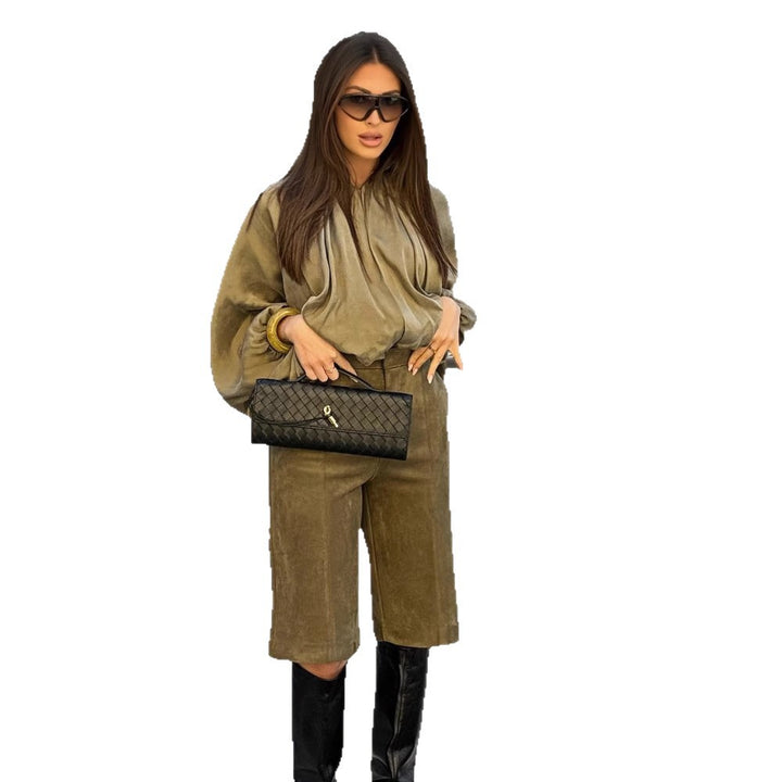 Ladies elegant and breathable blouse with ruffle details Lune London