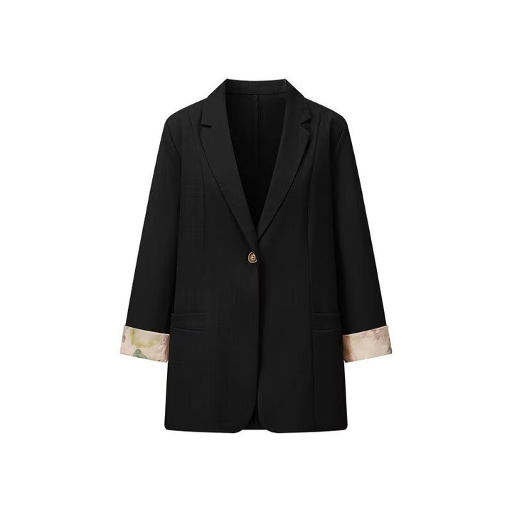 Veste blazer élégante pour femmes avec doublure florale Chic & Stil