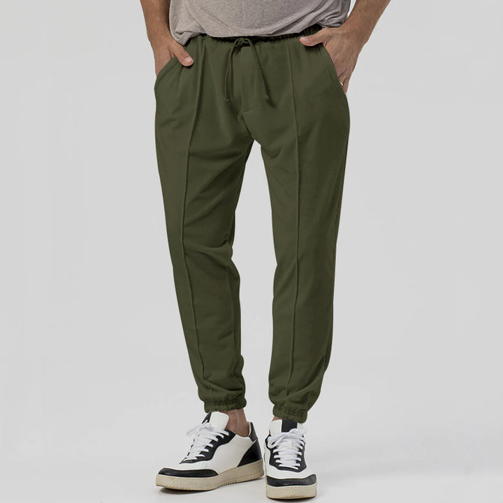 Casual men's jogger pants with elastic waistband and practical side pockets Lune London