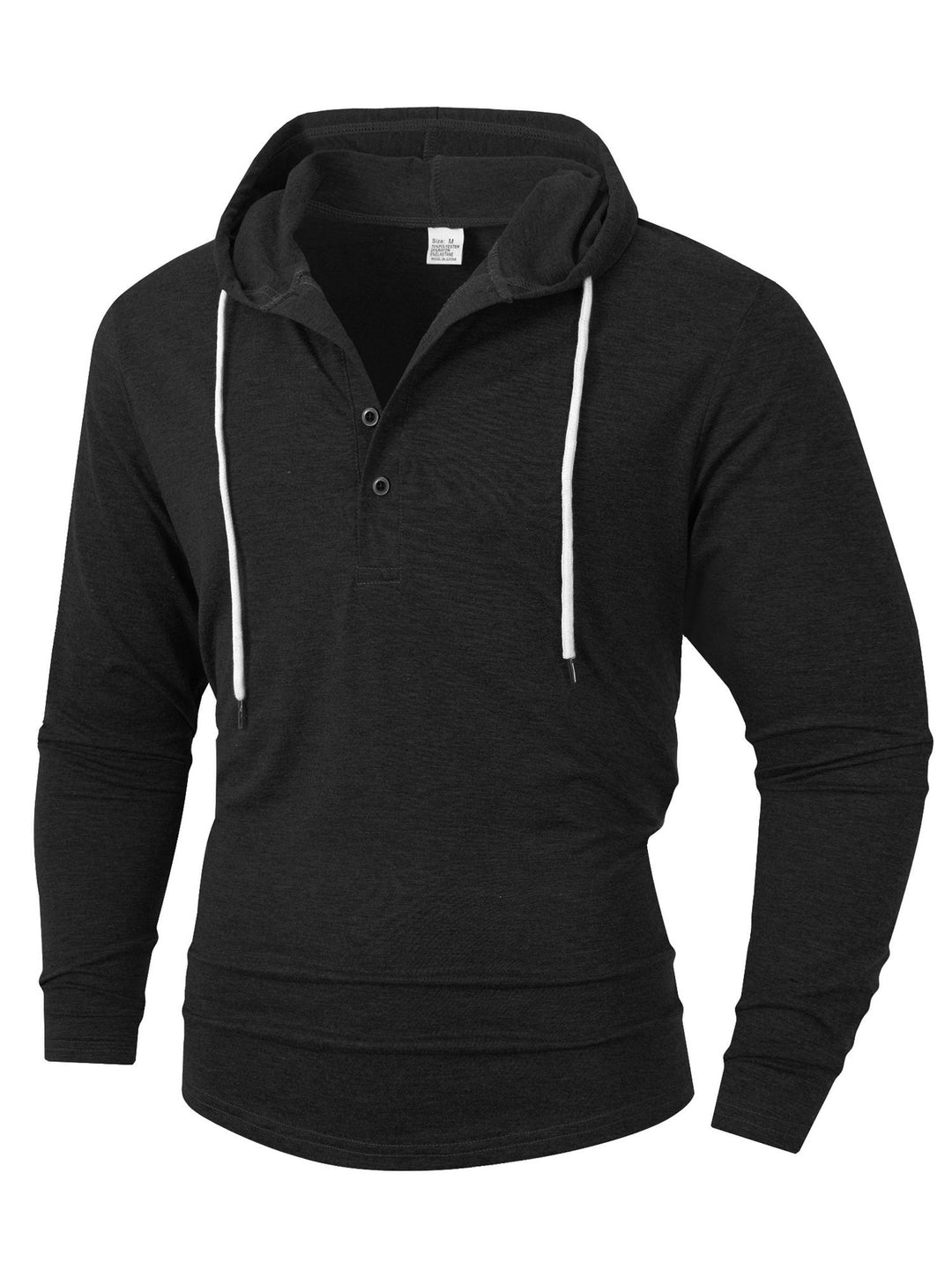 Men's Hoodie with buttoned collar and drawstring Lune London