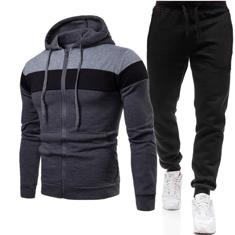 Men's sports set with flexible jogger pants and high-quality zipper Lune London