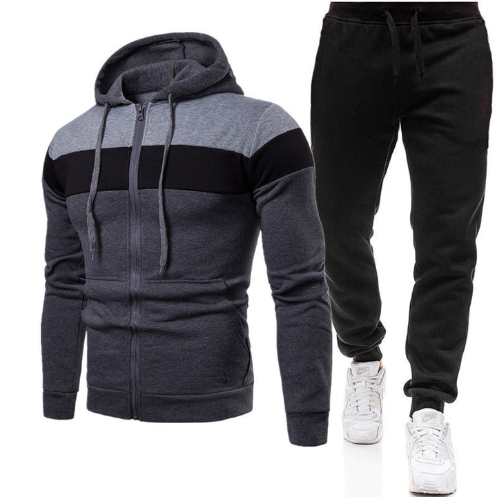 Men's sports set with flexible jogger pants and high-quality zipper Lune London