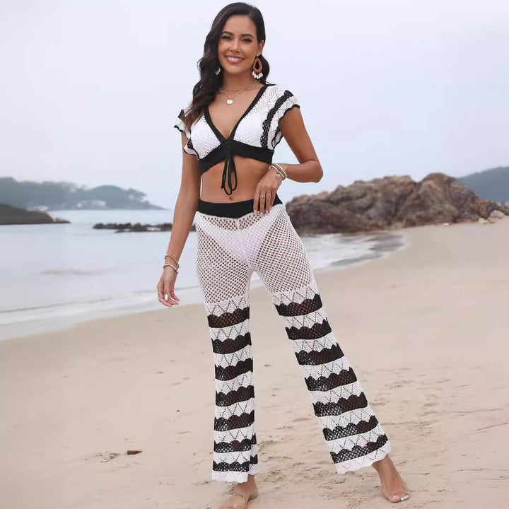 Ladies Crochet Beach Pants Lune London