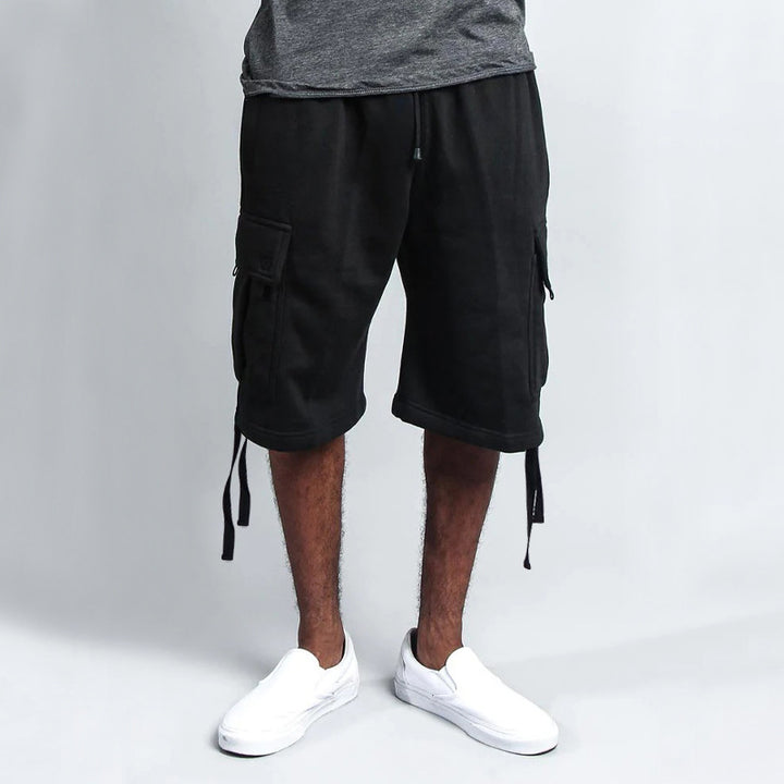 Men's cargo shorts with multiple practical pockets and an elastic waistband Lune London