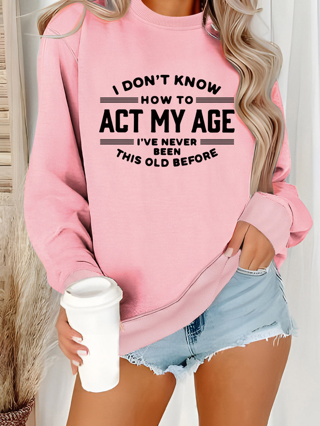 Sweatshirt pour femmes avec impression humoristique et coupe décontractée Chic & Stil