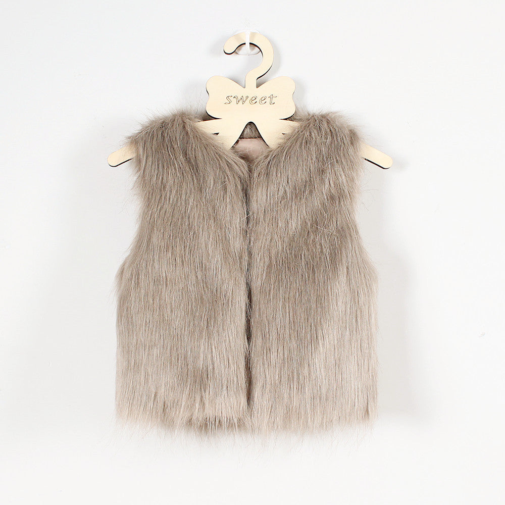 Ladies reversible luxurious faux fur vest Lune London