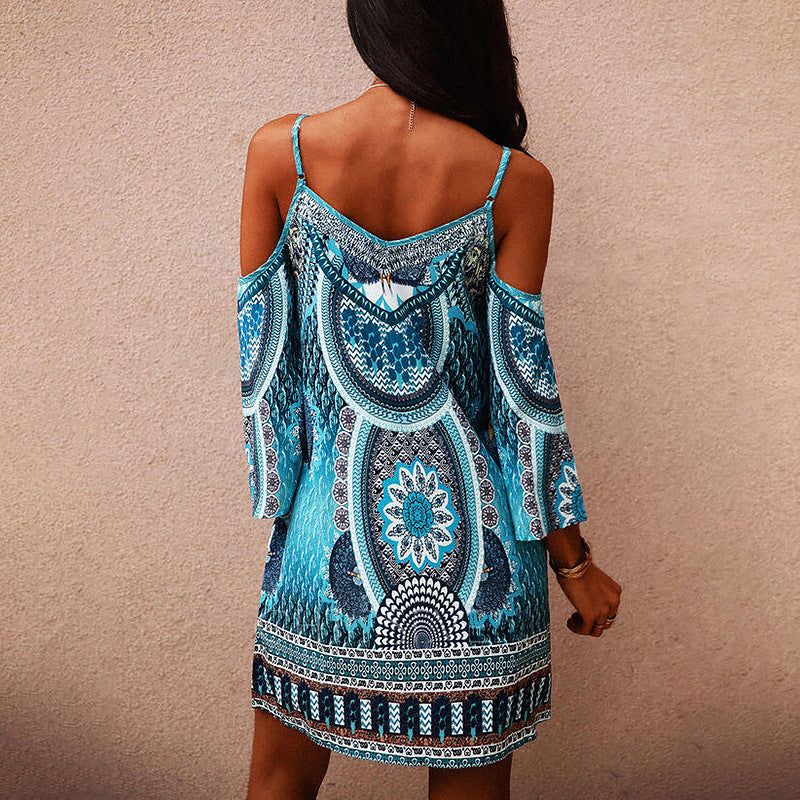 Bohemian bardot tunic dresses for women Lune London