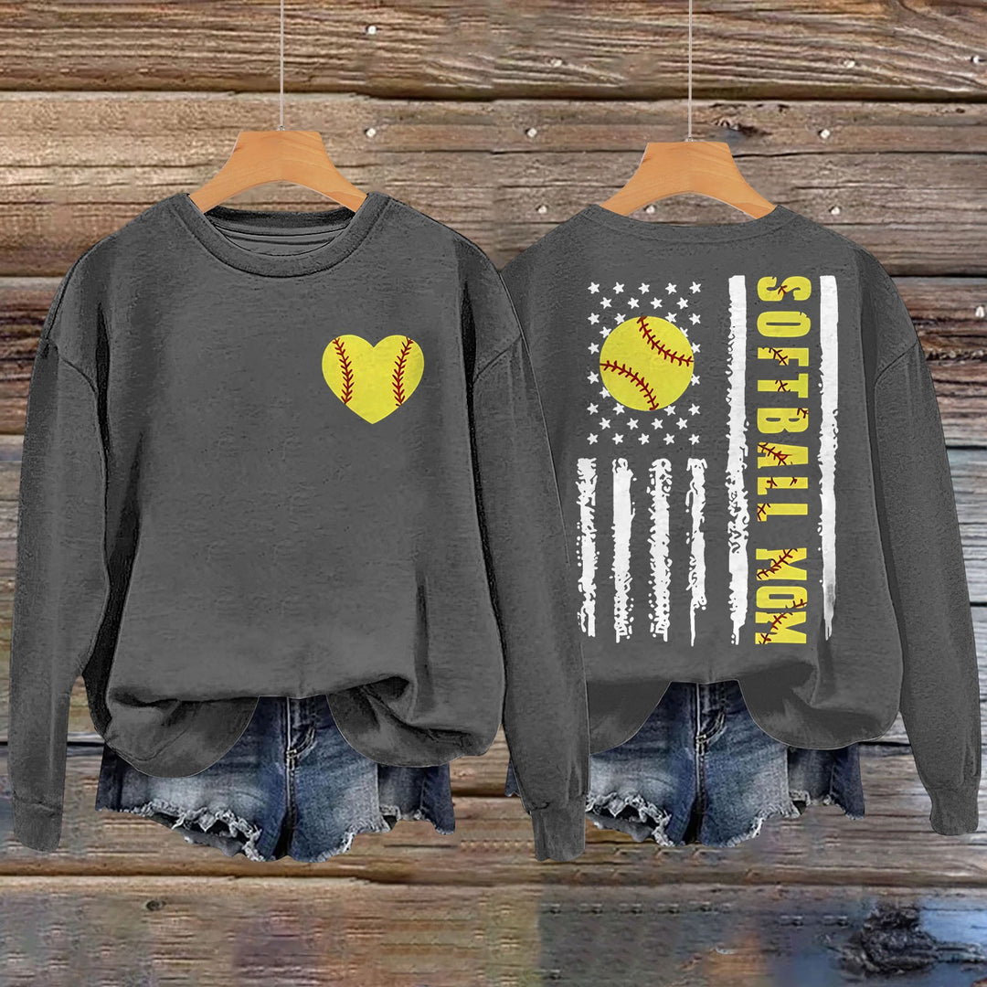 Sweat-shirt pour femmes avec design créatif de softball Chic & Stil