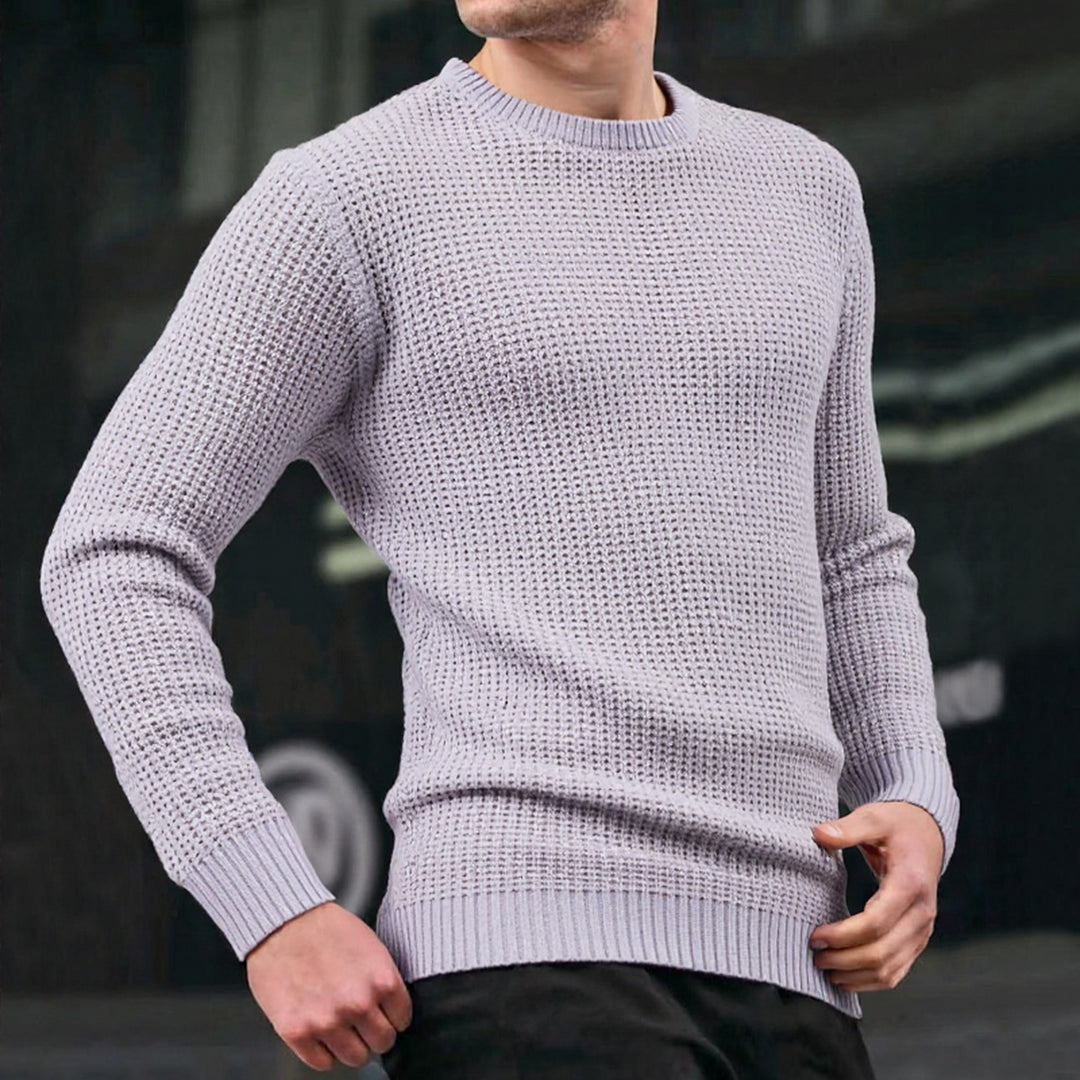 Casual knit sweater for men with embossed pattern Lune London