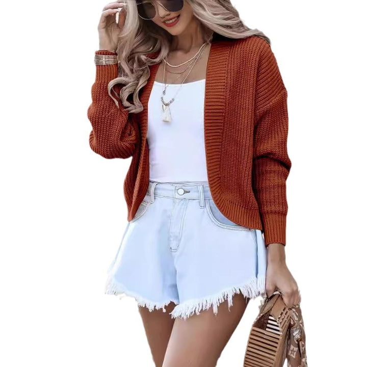 Women's knit jacket with a trendy cut and a casual chic look