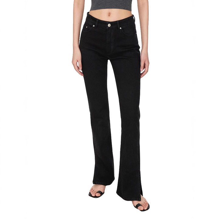 Jean bootcut pour femmes au style vintage avec taille haute Chic & Stil