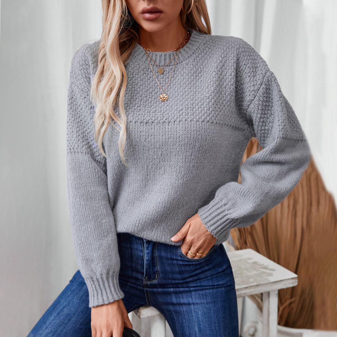 Trendy knit sweater for women with textured design and relaxed fit Lune London