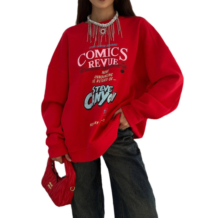 Oversized sweatshirt for women with striking graphic print Lune London