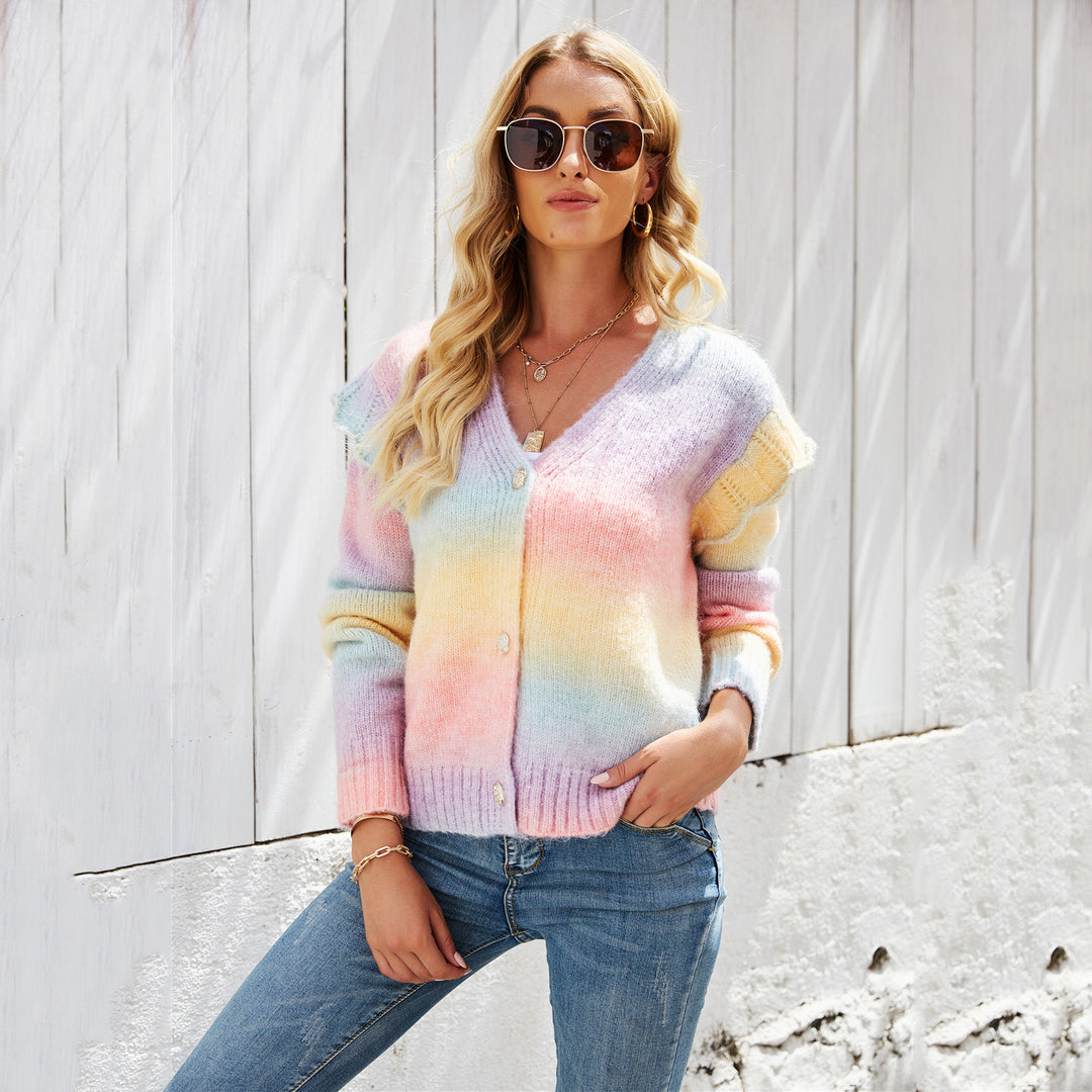 Cardigan féminin à la mode avec dégradé coloré Chic & Stil