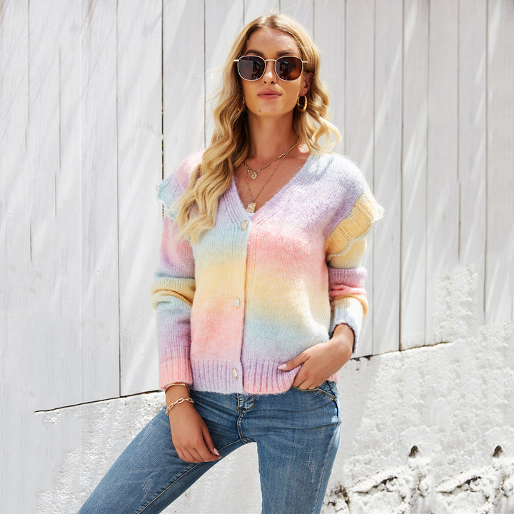 Cardigan féminin à la mode avec dégradé coloré Chic & Stil