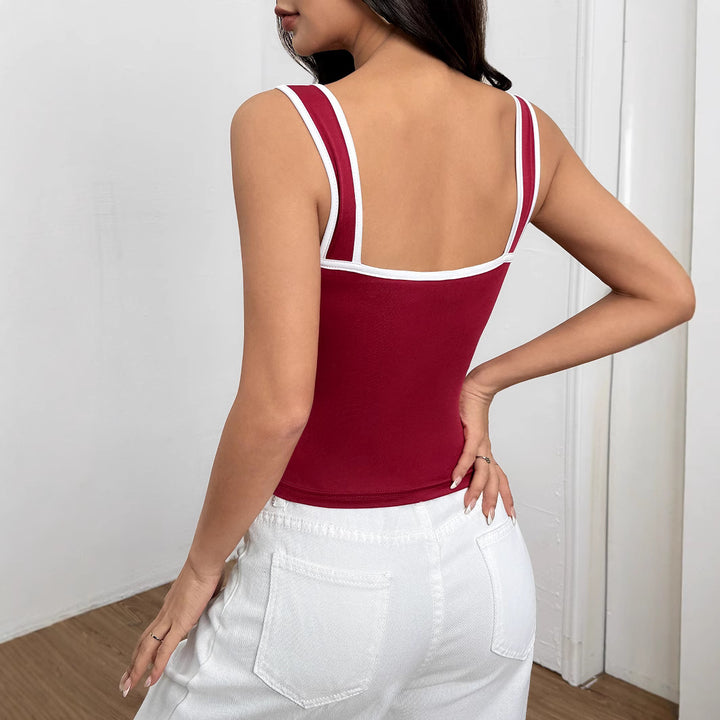 Top ajusté pour femmes avec des détails de bretelles sophistiqués Chic & Stil