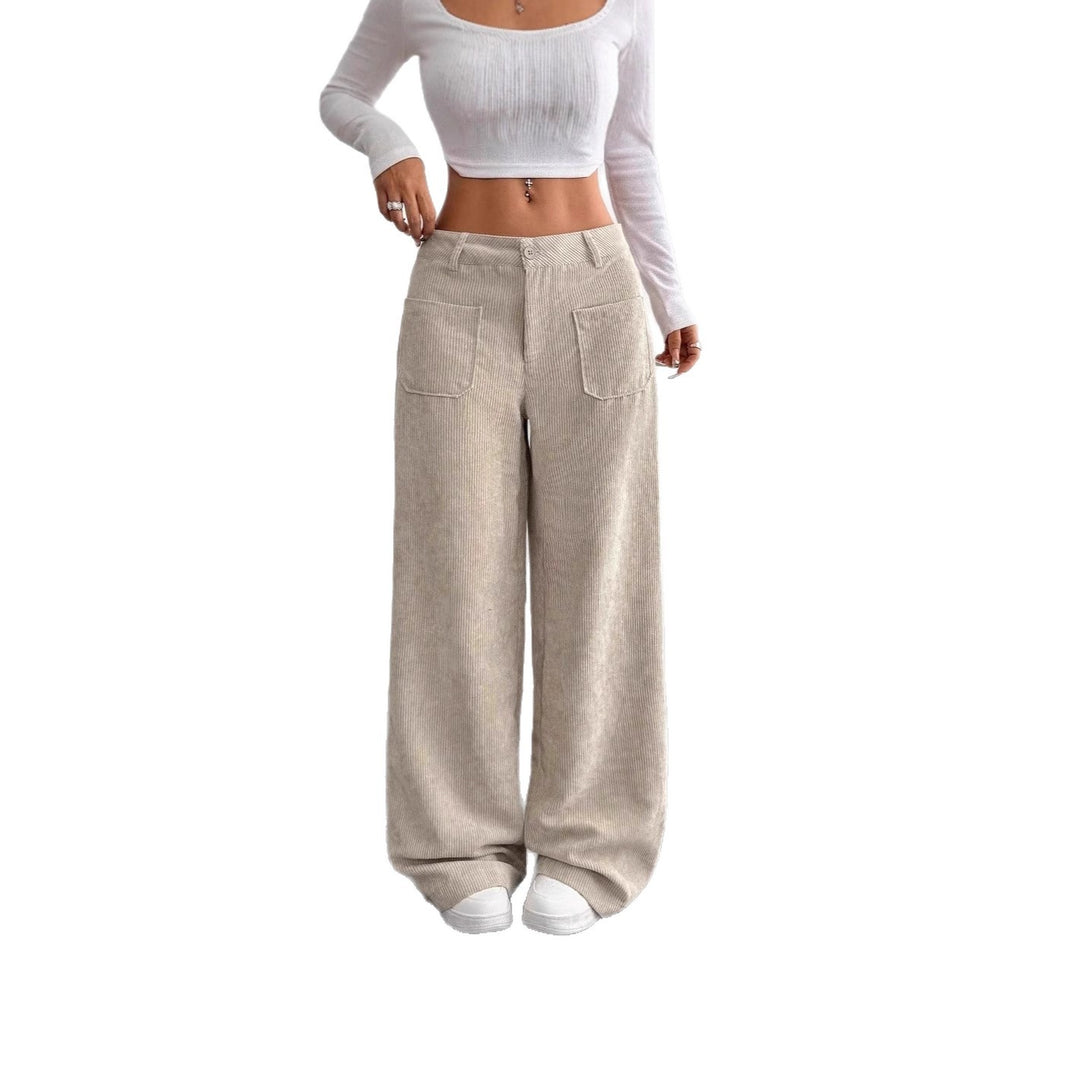 Wide corduroy pants for women with pockets Lune London