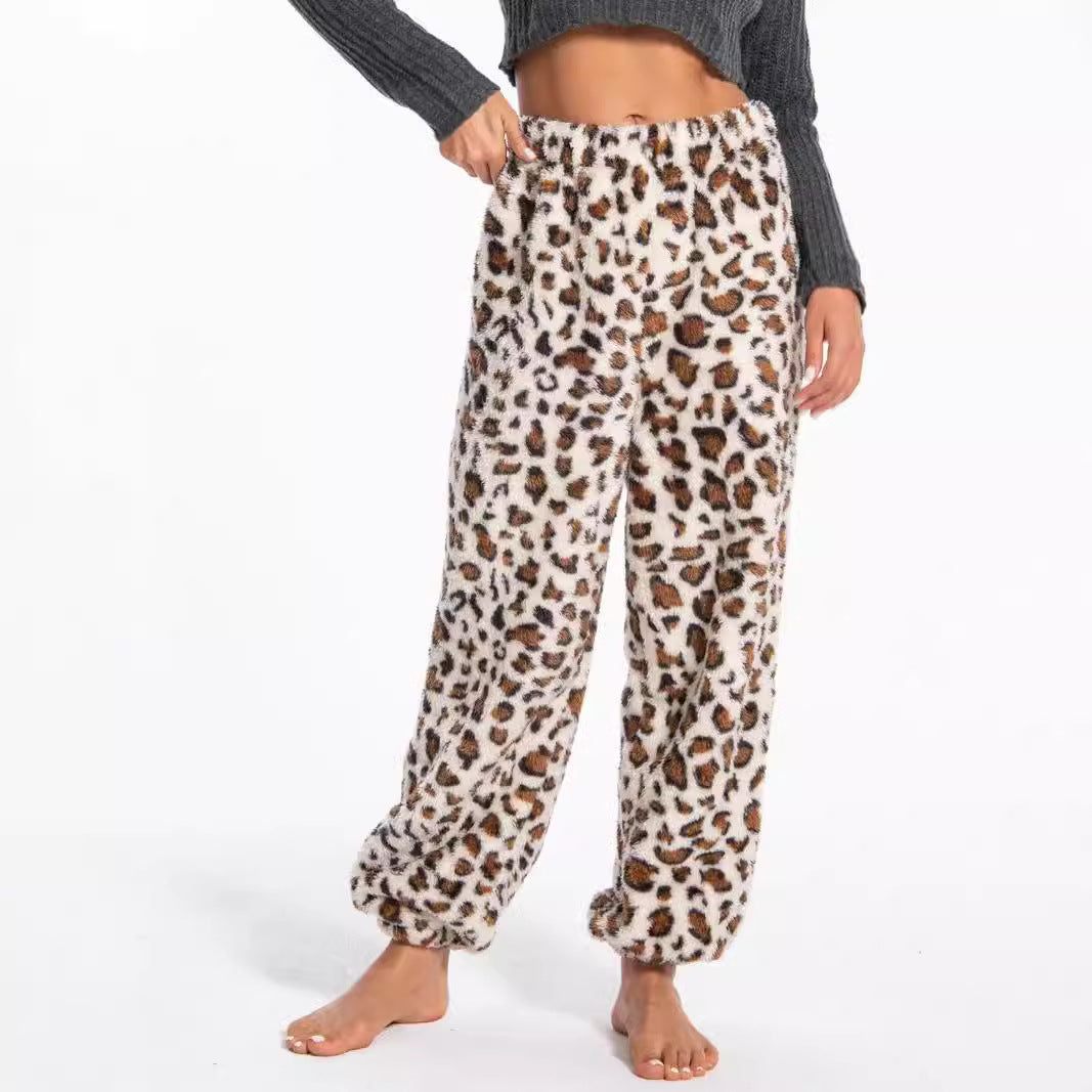 Soft leisure pants for women with a unique cow pattern Lune London