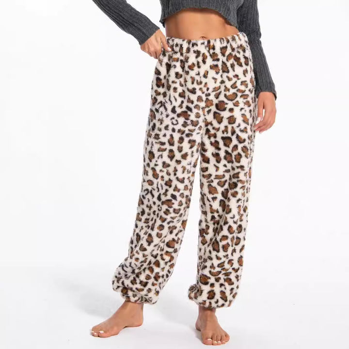 Soft leisure pants for women with a unique cow pattern Lune London