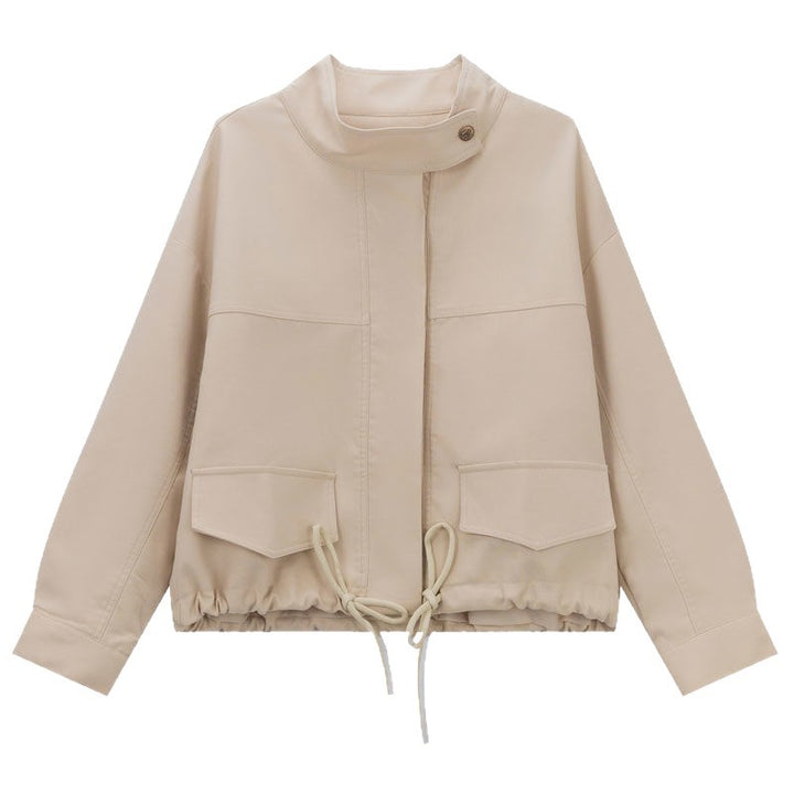 Veste courte élégante pour femme avec col haut et fermeture à pression Chic & Stil