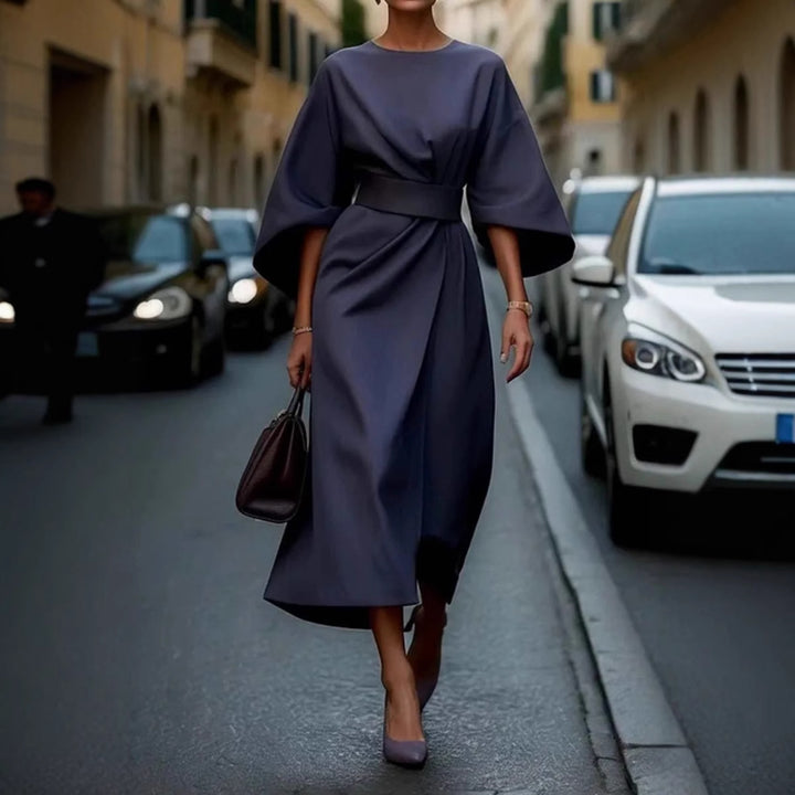 Elegant maxi dress for women with balloon sleeves and fitted cut Lune London