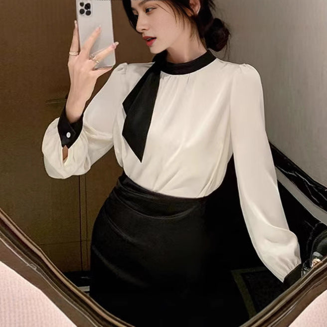 Robe enveloppante élégante pour femme avec volants et détail de nœud Chic & Stil