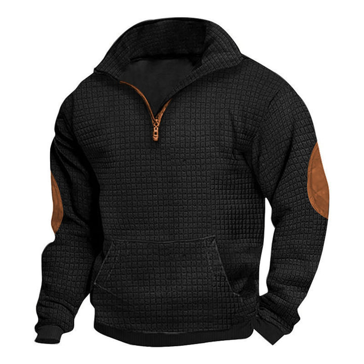 Men's sweater with high collar and zipper Lune London