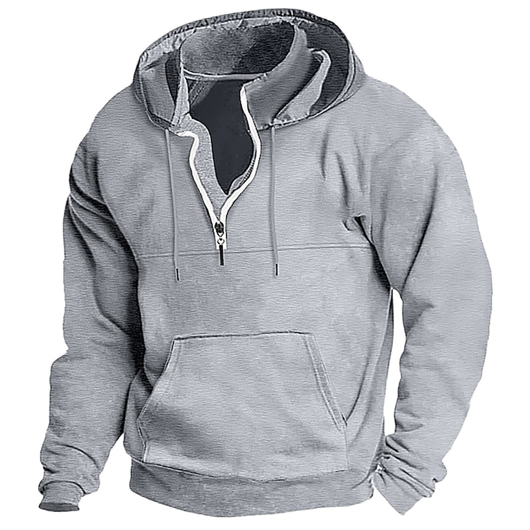 Comfortable hooded sweatshirt for men with full zip Lune London