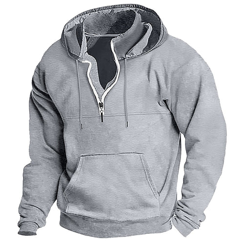 Comfortable hooded sweatshirt for men with full zip Lune London