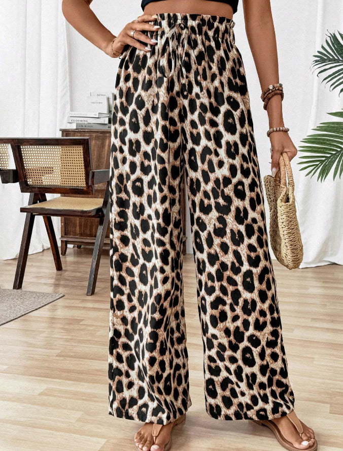 Pantalons palazzo larges pour femmes imprimé animal Chic & Stil