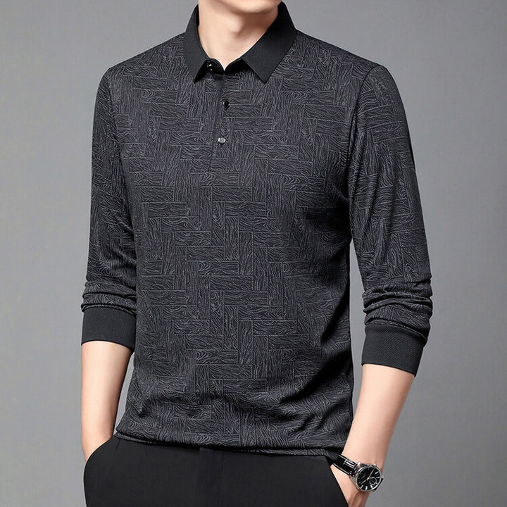 Elegant men's long sleeve shirt with textured design Lune London