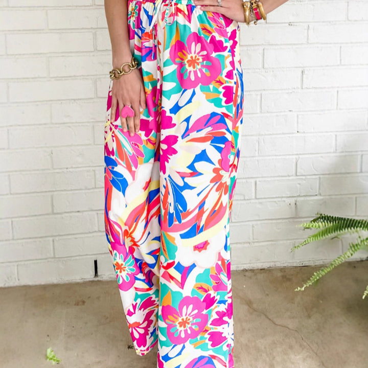 Trendy floral wide pants for women Lune London