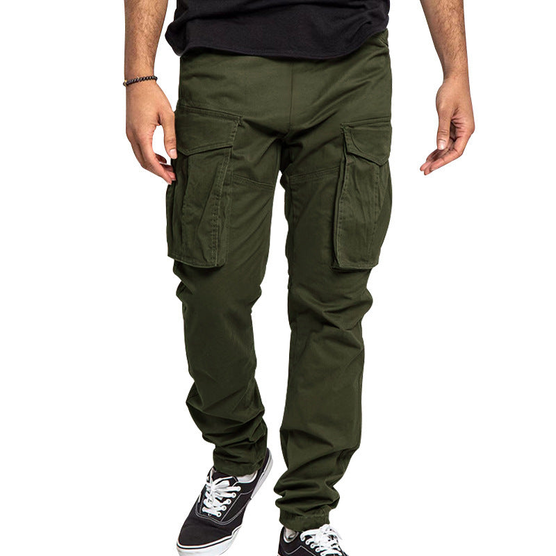 Men's cargo pants with multifunctional side pockets and elastic waistband Lune London