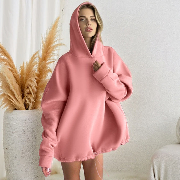 Women's oversized hoodie with adjustable waistband and kangaroo pocket Lune London