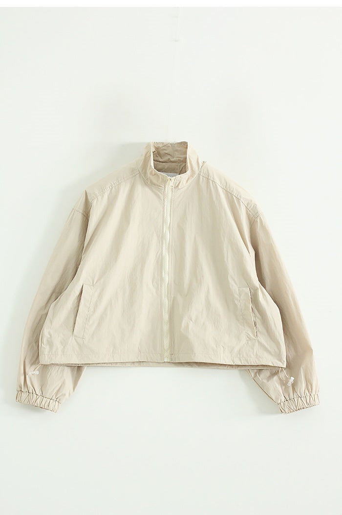 Veste de transition décontractée pour femmes avec col montant et cordon Chic & Stil