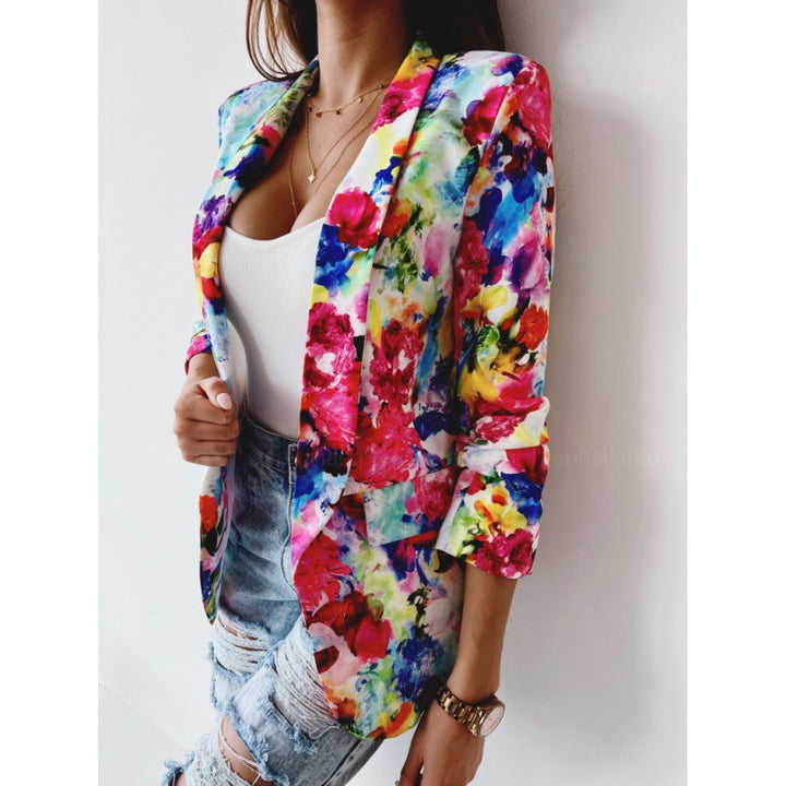 Jacket for women with floral design and flattering cut Lune London