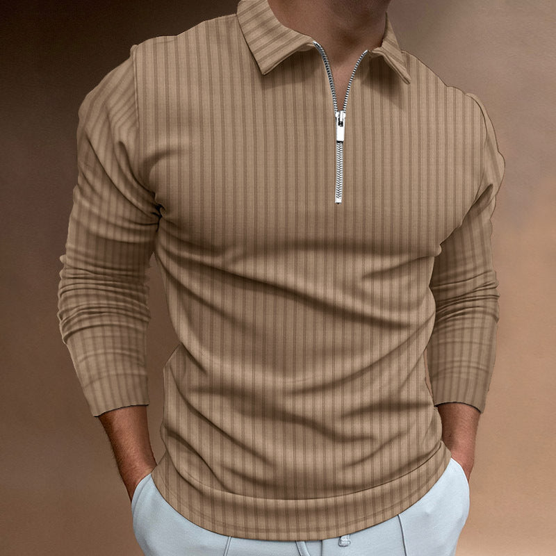 Men's Stylish Polo Shirt with Zipper Lune London